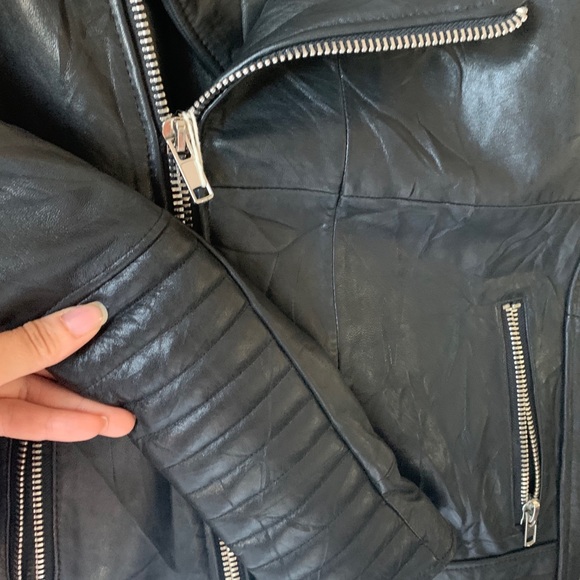 DEADWOOD Recycled women leather jacket, designer - Picture 10 of 13